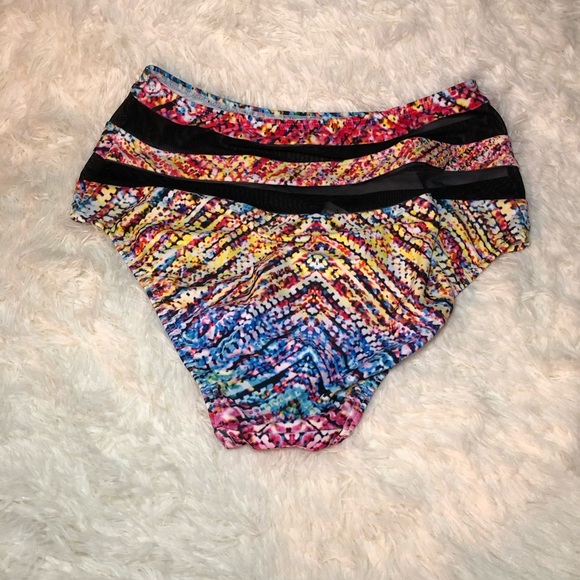 Colorful High-Waisted Bikini Bottoms size 6 - Picture 4 of 10